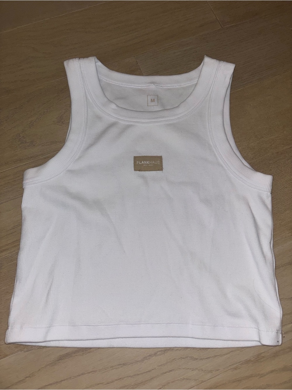 Plank Haus California white ribbed tank